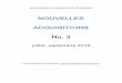 NOUVELLES ACQUISITIONS No. 3 - Fr · COF / BCU Fribourg - Liste des nouvelles acquisitions no. 3 juillet-septembre 2018 4 Hans-Martin Theopold. Bd 2, [1790-1805 / nach den Erstausgaben
