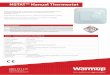 MSTAT™ Manual Thermostat - Warmup France · 2018-01-29 · MSTAT™ Manual Thermostat Overview Le Warmup MSTAT est un thermostat manuel pouvant être utilisé avec les systèmes