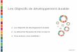Les Objectifs de développement durable · 2018-09-13 · CESE (Rapport sur la politique française de coopération internationale dans le cadre de l’Agenda 2030) Comité 21 (Tour