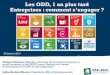 Les ODD, 1 an plus tard Entreprises - RSE et PED · Villes et mobilité durables Inégalités sociales Intra- et interterritoriales 2016 ... en oeuvre et suivi 2015 2016 2016-2017