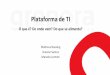 Plataforma de TI - Matheus DBAmatheusdba.com.br/recursos/2018-PlataformaTI.pdf · • Middleware/Application • Gestão de TI • Novas Tecnologias e Tendências de Mercado • Fórum