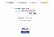 Projet de LOI de FINANCES 2016 - FranceOlympique.com · 2015-10-09 · projet de loi de finances 2016 dossier de presse 30 septembre 2015 ministÈre de la ville, de la jeunesse et