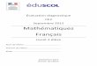 Mathématiques Français · 2015-09-08 · Ministère de l’éducation nationale, de l'Enseignement supérieur et de la Recherche Page 2 sur 64 DGESCO – DEPP Livret 2 – Elèves