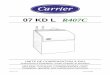 07 KD L R407C - expansion fan coil units). The 07 KD range covers 8 models: 010-015-018-024-028-036-048-060
