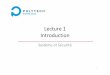 Lecture 1 Introduction - Laboratoire de Recherce en Informatique · 2012-01-02 · Phases in Cryptography’s Development • Cryptography is driven by computing and communication