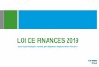 LOI DE FINANCES 2019 - RSM Global · LOI DE FINANCES 2019 Note synthétique sur les principales dispositions fiscales. ... avec l'Etat prévoyant la prise en charge du différentiel
