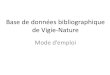 Base de données bibliographique de Vigie-Nature · Zotero is a project of the Rov Rosenzweia Center for Historv and Newv Media, and funded by the Andrew W. Mellon Foundation, the