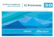 Information archivée Chimie 30€¦ · les enseignants de Chimie 30 sachent dans quelle mesure les élèves doivent connaitre le contenu du cours de Chimie 30 et pour s’assurer