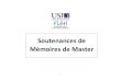 Soutenances de Mémoires de Master - USJ · L'optimisation du processus de recrutement au sein de la banque Audi Mme Mona HARDANE M. Camille ASSAF BOU HANNA Jas 24 septembre 2018