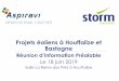 Projets éoliens à Houffalize et Bastogne · Les étapes de la procédure Conception du projet Etude d’incidences (et adaptation du projet) Introduction de la demande Délai de