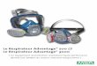 Le Respirateur Advantage 200 LS - MSAnet.commedia.msanet.com/NA/USA/APR/LowMaintenanceRespirators/Advantage3000... · Respirateur Advantage 3200 Moyenne 10028995 à boîtiers filtrants