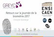 Retours sur la journée de la biométrie 2017 - NAE...JOURNEE DE LA BIOMETRIE 2017 14h20 : Christophe Charrier (UNICAEN - GREYC) "Influence de la qualité des données biométriques"