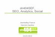 sh404SEF, SEO, Analytics, SocialSEO : les grands axes Pertinence, autorité, qualité contenu lui-même, liens entre sites, internes, signaux sociaux, SERP click through rate Qualité