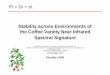 Pi = Gi + ei. Stability across Environments of the Coffee Variety Stability across Environments of the