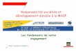 Responsabilité sociétale et développement durable …dolanca.free.fr/Conduite projet/ISO26000/Dossier...RSE et d éveloppement durable Un axe majeur d’action Le dialogue avec