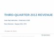THIRD-QUARTER 2013 REVENUE - Safran · impact of weaker forex, notably USD, GBP, CAD, BRL and INR Aerospace (Propulsion and Equipment) activities continue to benefit from civil aftermarket