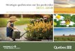 Stratégie québécoise sur les pesticides 2015-2018 · 2017-11-15 · Les ventes de pesticides au Québec totalisaient, en 2012, 4,4 millions de kilogrammes d’ingrédients actifs(5)
