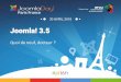 Joomla! 3...• Joomla 3.5.1 • PHP 5.6.10 vs. PHP 7.0.0 • Données d’exemples en anglais • Mesures sur – Accueil : 8 modules et arBcle (com_content) – Résultat de recherche