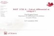MAT 1720 A : Calcul différentiel et intégral I 2015)Nov4.pdf · PDF file numériques (e) Calculez Z e p xdx. Solution : On pose u = p x. Alors du = dx 2 p x ou dx = 2 p xdu = 2udu