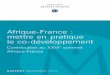 pratique le co-développement Afrique-France : mettre en ... · des stratégies africaines, comme le montrent la croissance de leurs investissements, de leurs échanges commerciaux