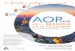 orateurs clés !# AOP · Les occlusions vasculaires rétiniennes QCM : pièges et erreurs en stratégie de soins dans le glaucome Installation et développement d’une consultation