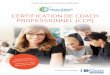 CERTIFICATION DE COACH PROFESSIONNEL (CCP) · Le coaching - Les niveaux logiques d’interventions ... - Le modèle de résolution de conflits - Les styles de coaching ... • Coaching