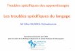 Troubles spécifiques des apprentissages · 2012-11-20 · Diaporama réalisé par S. Saltarelli, Orthophoniste-PLURADYS • S’appuie sur les apaités en langage oral : –Conscience