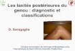Les laxités chroniques postérieures du genou : diagnostic ...Les laxités postérieures du genou : diagnostic et classifications D. Saragaglia Clinique Universitaire de Chirurgie
