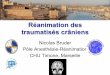 Réanimation des traumatisés crânienssmurbmpm.fr/.../uploads/2015/15-01-2015/trauma-craniens.pdf · 2015-01-18 · Prise en charge des TC graves en fonction des centres EM Bulger