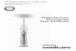 Philips FlexCare Rechargeable Sonic Toothbrush2 Place the toothbrush bristles against the teeth at a slight angle towards the gumline (Fig. 4). 3 Press the power on/off button to switch