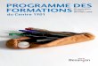 PROGRAMME DES FORMATIONS - FranceOlympique.com · SCRIBUS, logiciel libre de PAO Prérequis Etre à l’aise avec les outils de traitement de texte. Public visé Membre chargé de