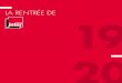 LA RENTRÉE DE - Radio France · LAURENT GOUMARRE Vendredi / 21h à 00h De la musique toujours le vendredi soir… Laurent Goumarre s’installe à Ground Control, lieu de vie pluridisciplinaire
