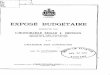 Exposé budgétaire 1968 · 2017-02-10 · le 22 octobre 1 roger duhamel, m.s.r.c. imprimeur de la reine et contrÔleur de la papeterie ottawa, 1968 . illi!f1511 -11,1jiejfirlii111111
