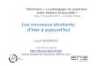 Les nouveaux étudiants, d’hier à aujourd’hui - …perso.ens-lyon.fr/.../uploads/diapo-2017-univ-Artois.pdf• À l’issue de la 1ère année de licence, environ un étudiant