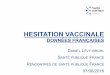 HESITATION VACCINALE...• => En simplifiant, non vaccination reflet de la non adhésion (des professionnels de santé et/ou du grand public) • => En première approximation, hésitation