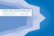 POUR LA TRANSPARENCE DE LA VIE PUBLIQUE RAPPORT 2015 … · Le premier rapport d’activité de la Haute Autorité pour la transparence de la vie publique (HATVP) couvre une période