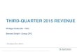 THIRD-QUARTER 2015 REVENUE - Safran · Q3 2015 REVENUE / OCTOBER 22, 2015 / Q3 2015 and 9m 2015 financial highlights Q3 2014 Q3 2015 3,589 4,141 (€M) +15.4% Strong revenue growth