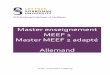Brochure-Master MEEF 1 2019 - sorbonne-universitelettres.sorbonne-universite.fr/sites/default/files/media/... · 2020-02-11 · MEEF 1 Master MEEF 2 adapté Allemand Année universitaire