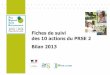 des 10 actions du PRSE 2 Bilan 2013 - ARS Pays de la Loire · Les actions sont menées par les industriels sous l’impulsion ou à la demande ... des émissions déclarées par les