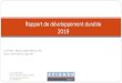 Rapport de développement durable 2019 - avignon.fr€¦ · Rapport de développement durable 2019 Contact : Rigal Mireille Directrice de projet Développement durable mireille.rigal@mairie-avignon.com