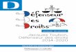 Dossier de presse Jacques Toubon, Défenseur des droits ......ossier de presse aques oubon éfenseur des droits 20142020 Avec la « loi Sapin 2 » de 2016, le Défenseur des droits