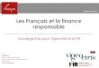 Les Français et la finance responsable · Les rappels (X%) sont à interpréter avec prudence, la liste des items ayant été modifiée par rapport à l’année précédente. 61%