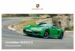 Les modèles 718 GTS 4 - Official Porsche Website · 2020-01-17 · Le Roadster racé à moteur central : conçu pour une expérience de conduite franche et directe. Avec beaucoup