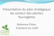 Plan stratégique du secteur des plantes fourragères …...des intervenants et les besoins des entreprises agricoles dans les domaines de la recherche, la formation et le transfert
