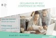 Déclaration IPP 2017 - Conférence de presse · CONFÉRENCE DE PRESSE 25 avril 2017 ... MOYENNE DE CODES COMPLÉTÉS EN 2016 • 82,11 % des déclarations sont remplies avec moins