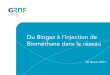 Du Biogaz à l’injection de Biométhane dans le réseau · 2017-03-01 · Perspectives : 100 sites en 2018* / Ambitions LTE : 10% de gaz vert . dans la consommation finale . en
