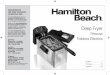 Hamilton Beach Deep Fryer (35033) - Use & Careuseandcares.hamiltonbeach.com/files/840225205.pdf · 8 Frying (cont.) 5 7 8 Replace lid. Plug in unit. Set thermostat to desired setting