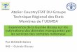 Atelier CountrySTAT DU Groupe Technique Régional des ......les services des comptes nationaux PLAN •Introdution •Estimation des données concernentes: à l´agriculture à l´elevage