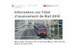 Information surl’état d’avancement de Rail 2030 · Rail2030 | 23.3.2010 11 Environnement actuel: questions de financement • Entretien et développement du réseau sont finançables