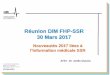 Réunion DIM FHP-SSR 30 Mars 2017 · FHP-SSR –réunion DIM La classification en GME De la FG 1.1 (2013) à la FG 2.3 (2015) La CM 01 dans la classification Une CM « volumineuse